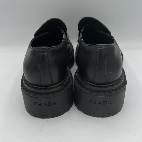 Prada Monolith Brushed Leather Loafers Black Men’s Size 7 UK / 8 US main image 11